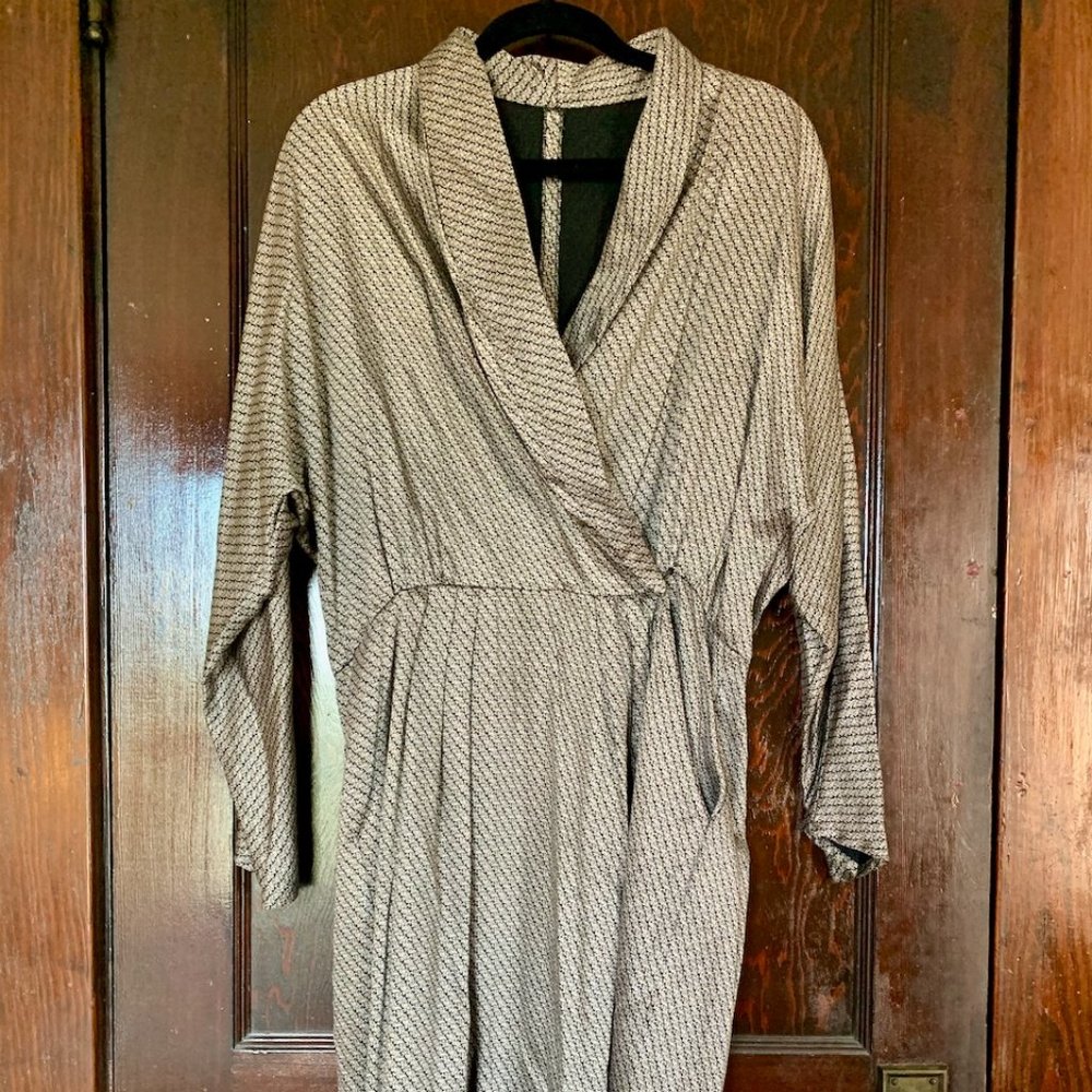 Vintage Wrap-Style Cocktail Dress